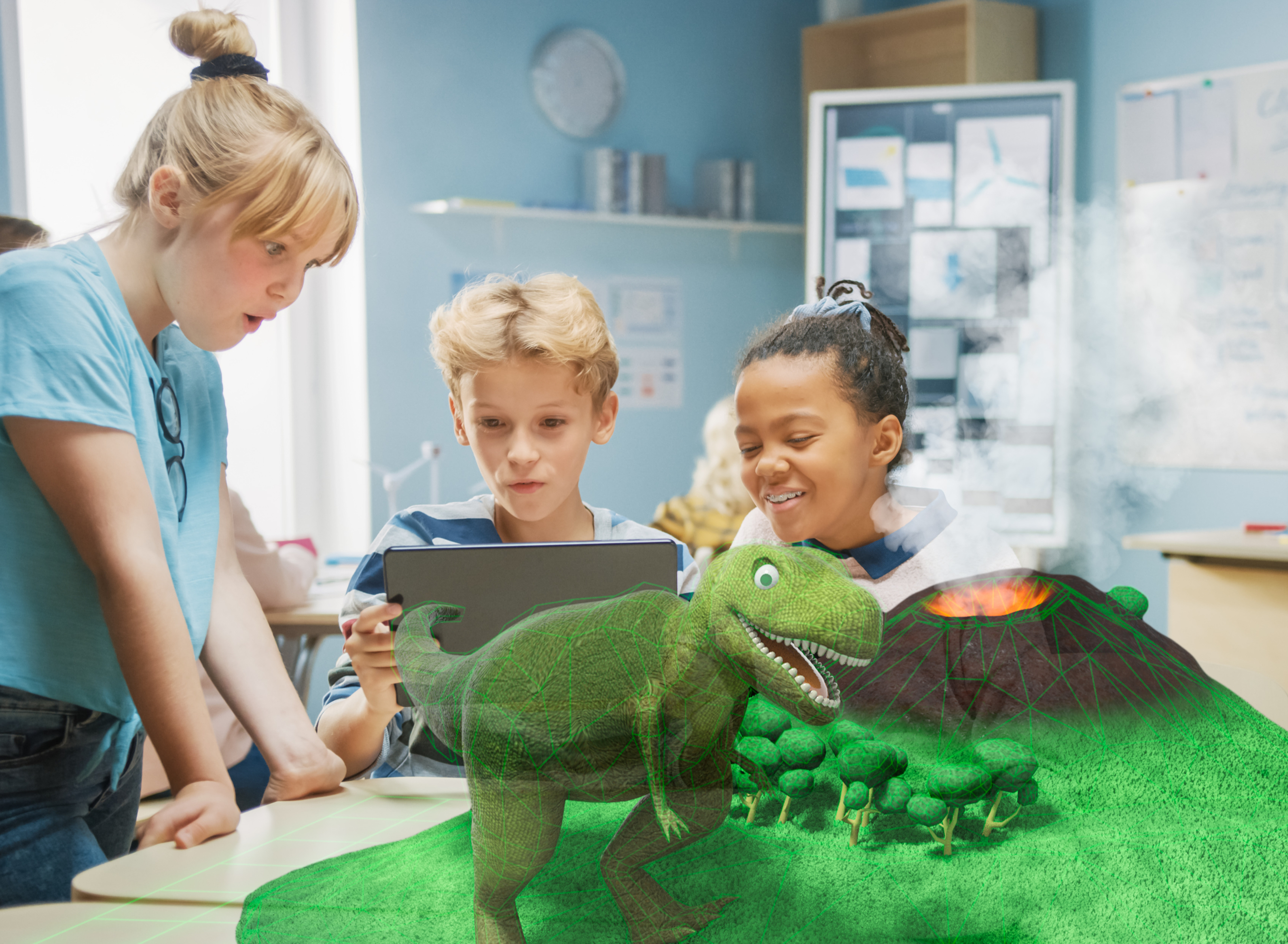 Kids with STEM project